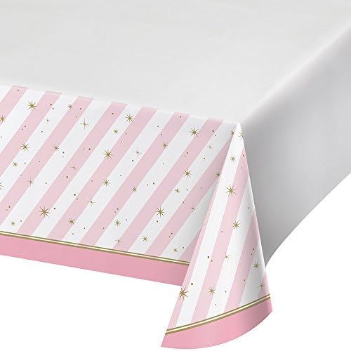 Creative Converting Border Print Plastic Tablecover Twinkle Toes