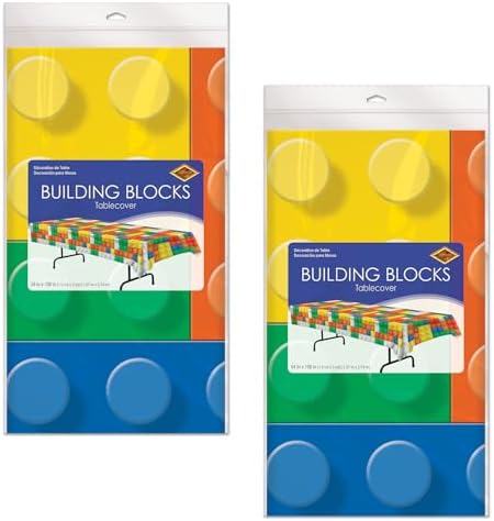 Beistle Building Blocks Table Covers 2-Pack
