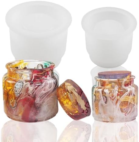 BIGEBO Resin Jar Silicone Molds 2 Pcs
