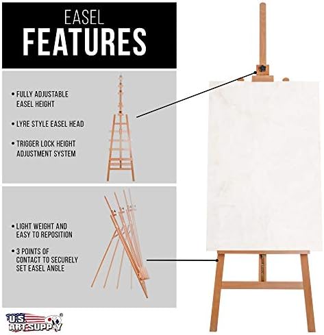 U S Art Supply 89 Inch Adjustable A Frame Easel