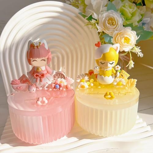 BIGEBO 2PCS Jar Resin Mold with Lid