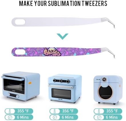 PYD Life 10 Pack Sublimation Vinyl Tweezers for Custom Designs