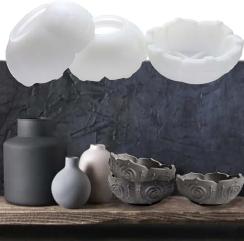 3PCS Flower Bowl Resin Mold for DIY Projects