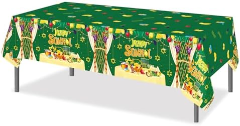 CC HOME Happy Sukkot Party Tablecloth 54x87 Inch
