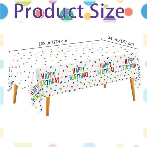 T-Antrix 3 Pack Happy Birthday Tablecloth