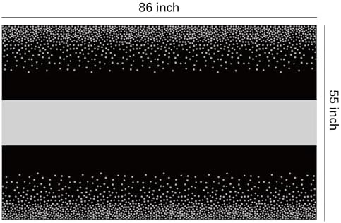Black and Silver Party Tablecloth Decorations 3Pcs