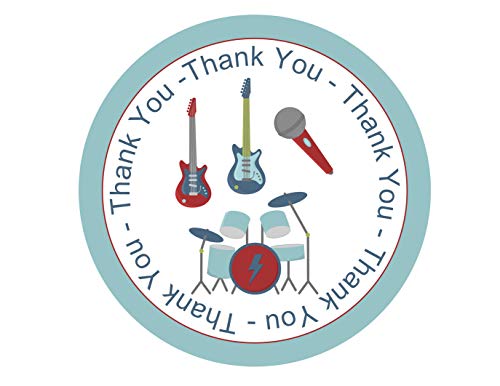 Music Thank You Stickers 24pcs for Party Favors