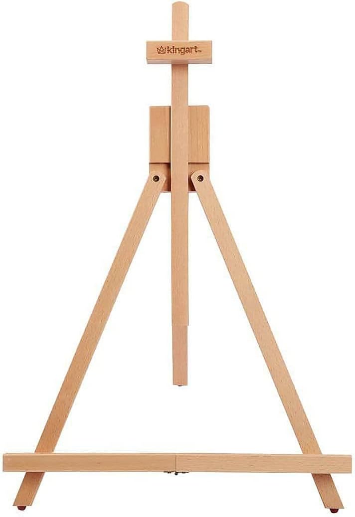KINGART 741N Tabletop A-Frame Easel Adjustable Folding 27 Canvas Capacity