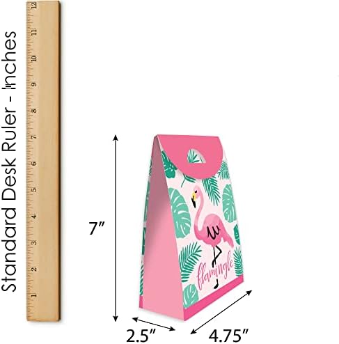 Big Dot of Happiness Pink Flamingo Party Favor Bag Set of 12