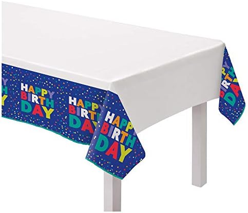 Amscan Bold Happy Birthday Table Cover 54x84