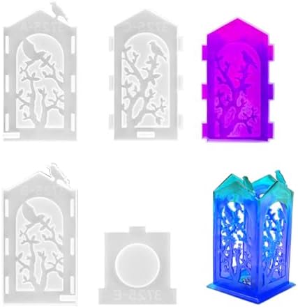 FineInno Resin Candle Holder Molds Set of 5