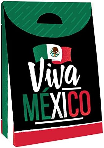 Big Dot of Happiness Viva Mexico Party Favor Bags Set of 12