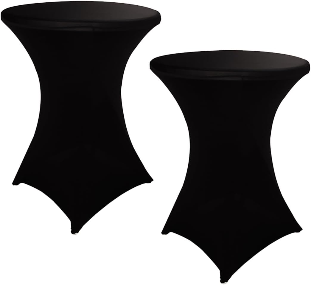 HAORUI Spandex Table Covers 2 Pack for Round Tables