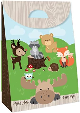 Big Dot of Happiness Woodland Creatures Party Favor Bags Set of 12