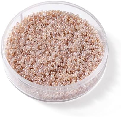 800 Pcs 2mm Small Glass Seed Beads for Jewelry Making Brown