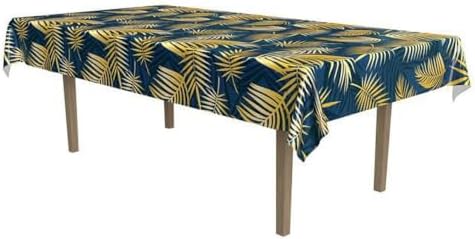 Beistle Gold Palm Leaf Party Tablecover