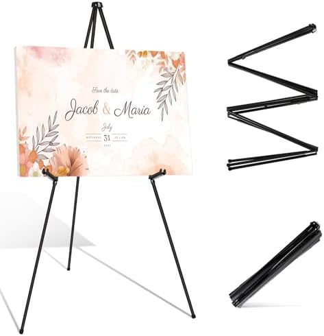 Instant Display Easel Stand - 63 Collapsible Portable Artist Floor Easel