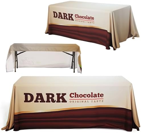 Custom 6ft Table Cloth with Business Logo Made in USA