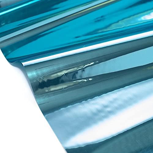 Light Blue Shiny Metallic PVC Roll for Wedding Decorations