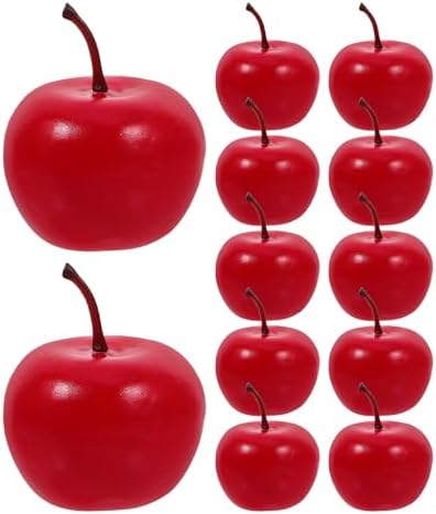 LOGOFUN 12pcs Red Christmas Artificial Fruit Props