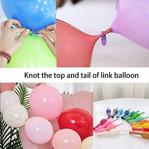 IN-JOOYAA 200 Pcs Nude Latex Link Balloons 6 Inch 12 Inch