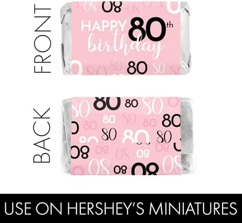 Distinctivs 80th Birthday Candy Bar Wrappers 42 Count
