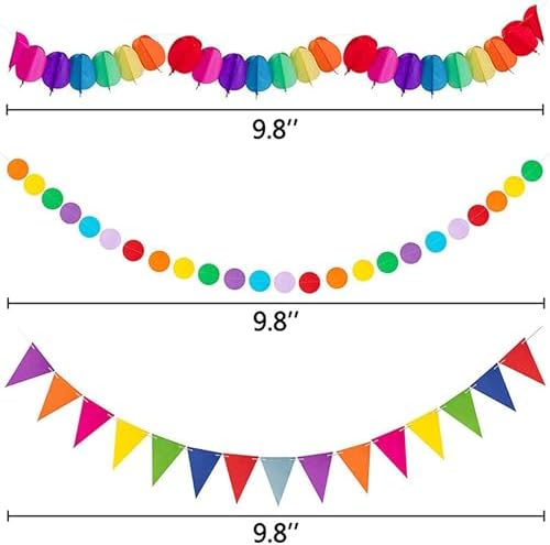 53 Piece Mexican Themed Hanging Paper Fan Decor Set