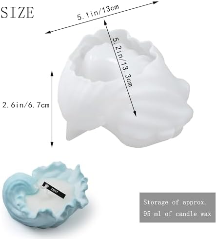 Conch Shell Resin Mold for DIY Jewelry Candle Holders