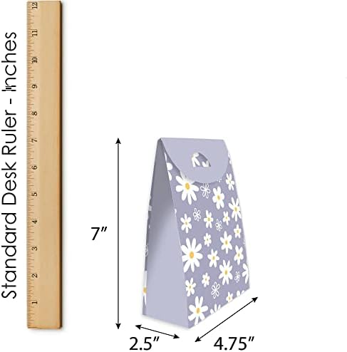 Purple Daisy Flowers Party Favor Bags Set of 12