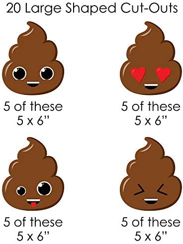 Poop Emoji Party DIY Decor Kit - 44 Pieces