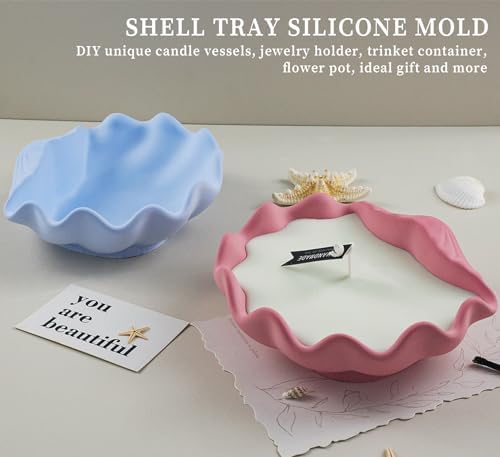 Wehous Shell Candle Holder Silicone Mold for Resin Art