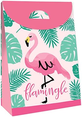 Big Dot of Happiness Pink Flamingo Party Favor Bag Set of 12