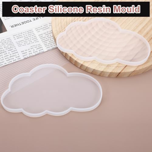 Uxcell 2 Pcs Cloud Large Coaster Resin Silicone Mold