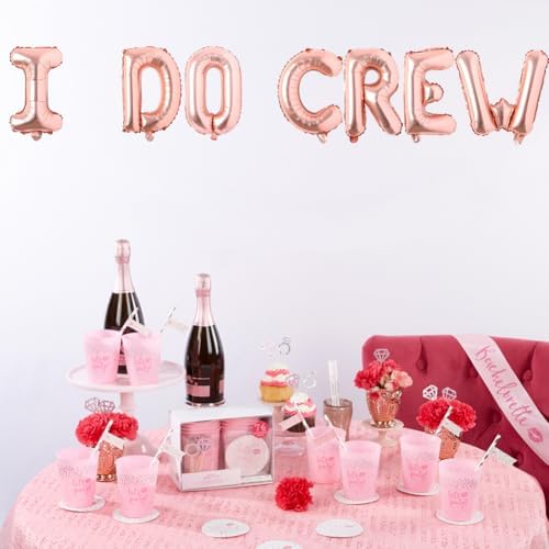 Letromp I Do Crew Balloons Rose Gold Engagement Party Decorations