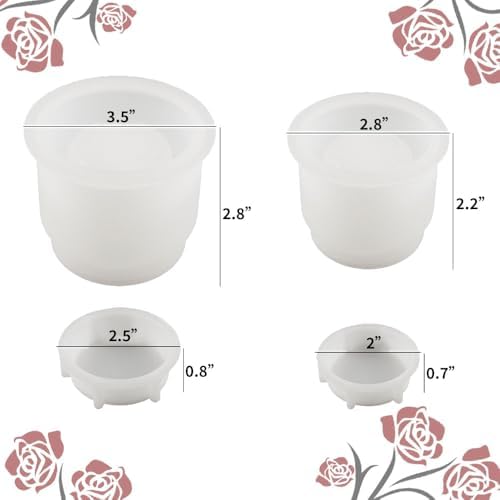 BIGEBO Resin Jar Silicone Molds 2 Pcs