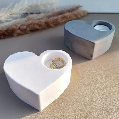 Wehous Valentine Resin Heart Candle Holder Mold