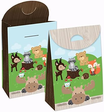 Big Dot of Happiness Woodland Creatures Party Favor Bags Set of 12