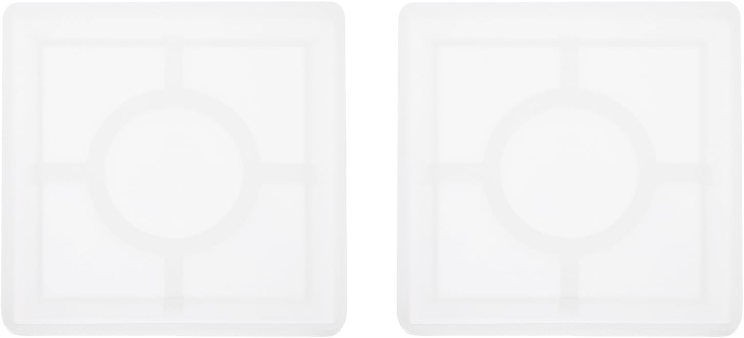 Uxcell 2 Pcs Square Resin Silicone Coaster Moulds