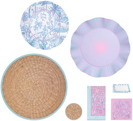 Lilly Pulitzer Pool Party Set for 8 with Decorations