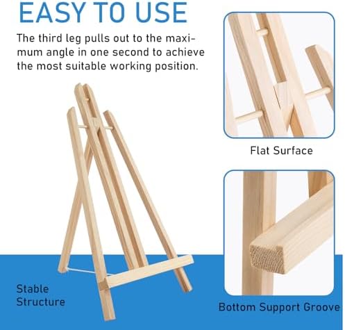 Falling in Art 16 Inch Wood Easel Stand 12 Pack