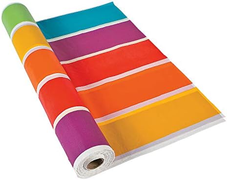 Fun Express Rainbow Tablecloth Roll 100 Feet Long