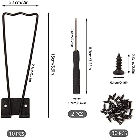 10 Pieces Iron Easel Back with 30 Screws and 2 Screwdrivers