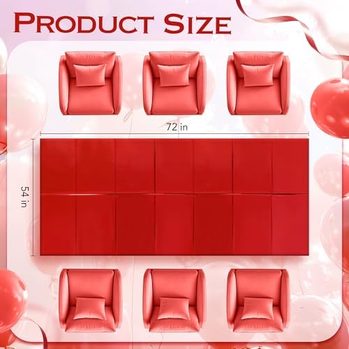 4pcs Red Foil Tablecloth 54x72 Inch Party Decor