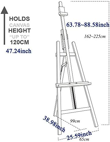 Mont Marte Floor Easel with Tilt Bech Wood
