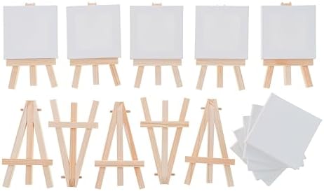 Hello Artist Party Pack Mini Canvases with Easel 20 Pieces