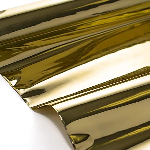 TCDesignerProducts Gold Shiny Metallic PVC Table Cover Roll