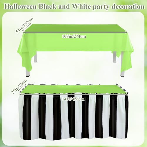 Tegeme 6 Pcs Halloween Black and White Party Decorations