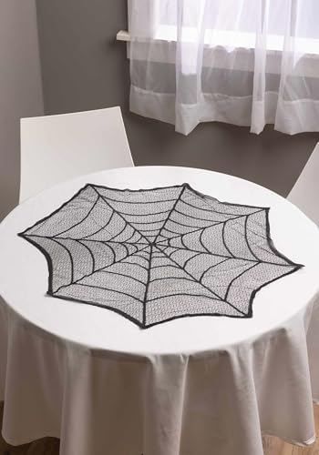 Fun Costumes Halloween Spider Web Table Cover Black Lace