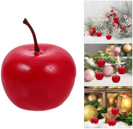 LOGOFUN 12pcs Red Christmas Artificial Fruit Props