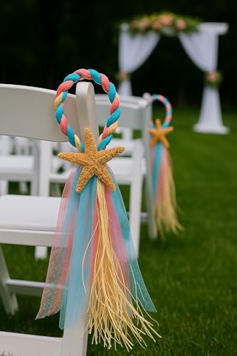 Boho Beach Wedding Aisle Runner Chair Hangers